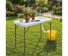 Promotions Stalo stalas 114x59x113 cm baltas sulankstomas