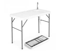 Promotions Stalo stalas 114x59x113 cm baltas sulankstomas