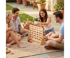 Promotions Stalo žaidimas 4 iš eilės žaidimas 62x17x40 cm natūrali pušies mediena
