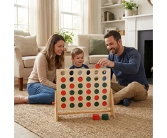 Promotions Stalo žaidimas 4 iš eilės žaidimas 62x17x40 cm natūrali pušies mediena