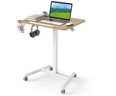 Promotions Stovintis stalas, nešiojama sulankstoma mobili kompiuterio darbo vieta, 77-112 cm, natūrali