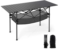 Promotions Sulankstomas stovyklavimo stalas, 119x55x69 cm, juodas
