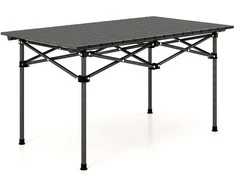 Promotions Stovyklavimo stalas, aliuminis, 96,5x55,9x50,8 cm, juodas