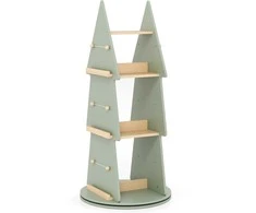Promotions Sukamasis knygų stovas, medžio formos vaikams, 48.3x101.6 cm, žalias