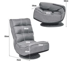 Promotions Sukamasis poilsio sofa-lova, 59x75x83 cm, juoda