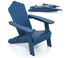 Promotions Sulankstoma Adirondack kėdė, 88x77x95 cm, tamsiai mėlyna