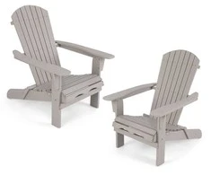 Promotions Sulankstomas Adirondack kėdžių komplektas, 89x71x94 cm, pilkai rudas