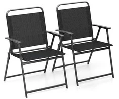 Promotions Sulankstomos sodo kėdės, 57x55x83 cm, juodos spalvos