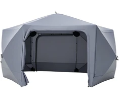 Promotions Sulankstoma sodo pavėsinė su uodų tinklais 427x357x243 cm pilka