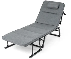 Promotions Sulankstoma stovyklavimo lova 185.4x61x38.1 cm Pilkas metalas