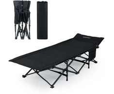 Promotions Sulankstoma stovyklavimo lova 189x69x48 cm juoda, Oksfordo audinys