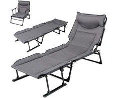Promotions Sulankstoma stovyklavimo lova 180.3x67.3x36.8 cm Pilka