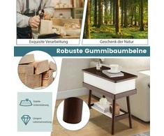 Promotions Sulankstomas kavos staliukas, 60x30x60 cm, rudas