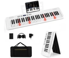 Promotions Sulankstomas pianinas 94x22x6 cm baltas, elektroninis klaviatūra