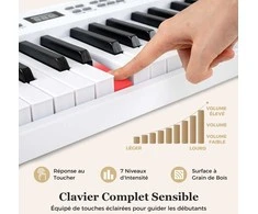 Promotions Sulankstomas pianinas 94x22x6 cm baltas, elektroninis klaviatūra