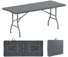 Promotions Lauko sulankstomas stalas, 180x74x75 cm, pilkas