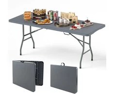 Promotions Lauko sulankstomas stalas, 180x74x75 cm, pilkas