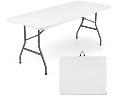 Promotions Sulankstomas stovyklavimo stalas 180x74x74 cm baltas