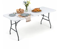 Promotions Sulankstomas stovyklavimo stalas 180x74x74 cm baltas