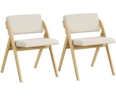 Promotions Sulankstomos virtuvės valgomojo kėdės, 53.3x55.9x76.2 cm, natūrali smėlio spalva