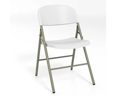 Promotions Sulankstomų kėdžių komplektas, 55x50x82 cm, balta, metalas ir plastikas