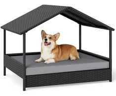 Promotions Šunų namelis, 98x69x72 cm, pilka, rotangas
