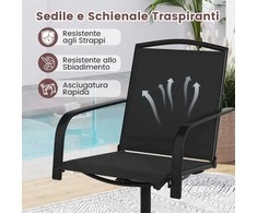 Promotions Sūpoles krēsli, 66x56x92,5 cm, melnas krāsas