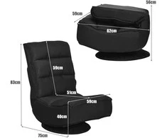 Promotions Sūpynės kampinė sofa-lova, 59x75x83 cm, juoda