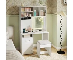 Promotions Tualetinis staliukas 100x50x170 cm baltas, su laikymo vieta