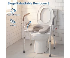 Promotions Tualeto sėdynės pakėlėjas reguliuojamo aukščio 70x44x74-84 cm sidabro spalvos aliuminis