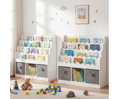 Promotions Vaikiška knygų lentyna 90x30x91,5 cm Balta Saugykla