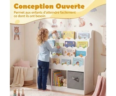 Promotions Vaikiška knygų lentyna 90x30x91,5 cm Balta Saugykla