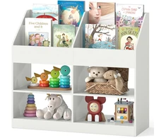 Promotions Vaikiška knygų lentyna 90x34x80 cm Balta Saugykla