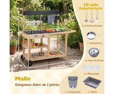 Promotions Vaikiška lauko purvo virtuvė 91x37x91 cm natūrali