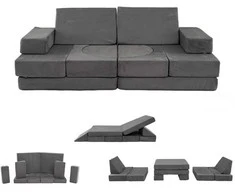 Promotions Vaikiška modulinė sofa, 167x85x14 cm, tamsiai pilka, putų žaidimų komplektas