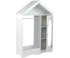 Promotions Vaikiška rūbų laikymo spinta su veidrodžiu 85x30,5x120,7 cm balta MDF