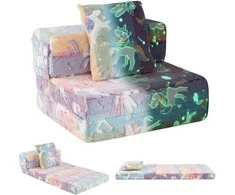 Promotions Vaikiška sofa 65,5x60,5x41,5 cm, margaspalvė, flanelės audinys