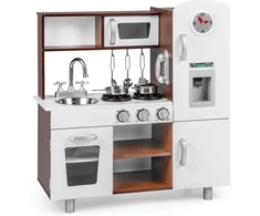 Promotions Vaikiška virtuvėlės žaidimų rinkinys, 73.7x29.2x81.3 cm, ruda ir balta