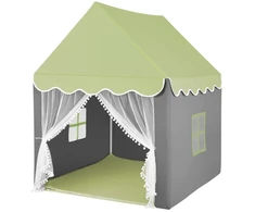 Promotions Vaikiška žaidimų palapinė su plaunama kilimėliu ir žvaigždžių švieselėmis 105x121x136 cm žalia