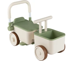 Promotions Vaikiškas 3 viename stumdomas automobilis su virve ir daiktadėže 67,3x28x34,8 cm žalias