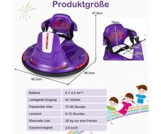 Promotions Vaikiškas atsitrenkimo automobilis, 66,5x66,5x47,6 cm, rožinis