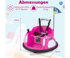 Promotions Vaikiškas elektrinis elektromobilis, 59x59x49 cm, rožinis, veikiantis su baterijomis