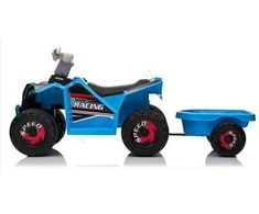 Promotions Vaikiškas elektrinis keturratis su priekaba, 104x39x48 cm, mėlynas, važiuojamasis žaislas