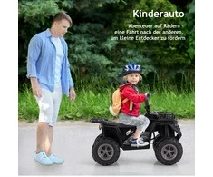 Promotions Vaikiškas elektrinis keturratis 74,9x45,7x55,9 cm juodas, paspiriamas žaislas