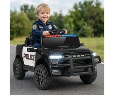 Promotions Vaikiškas elektrinis policijos automobilis su nuotolinio valdymo pultu 96,5x61x48,5 cm juodas