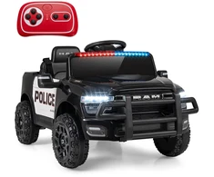 Promotions Vaikiškas elektrinis policijos automobilis su nuotolinio valdymo pultu 96,5x61x48,5 cm juodas