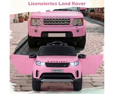 Promotions Vaikiškas elektrinis važiuoklės automobilis Land Rover 106x68x56 cm rožinis su pakaba