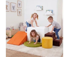 Promotions Vaikiškas laipiojimo putplasčio blokų žaidimų rinkinys 51.5x41x25.5 cm Balto aksomo