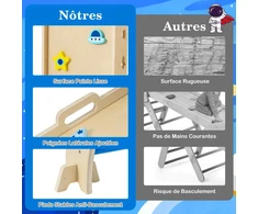 Promotions Vaikiškas laipiojimo rėmas, 66x53x58,5 cm, mėlynas, medinis Montessori laipiojimo sporto kompleksas