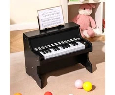 Promotions Vaikiškas pianinas, 25 klavišų mini skaitmeninis pianinas, 38x24x29 cm, juodas
